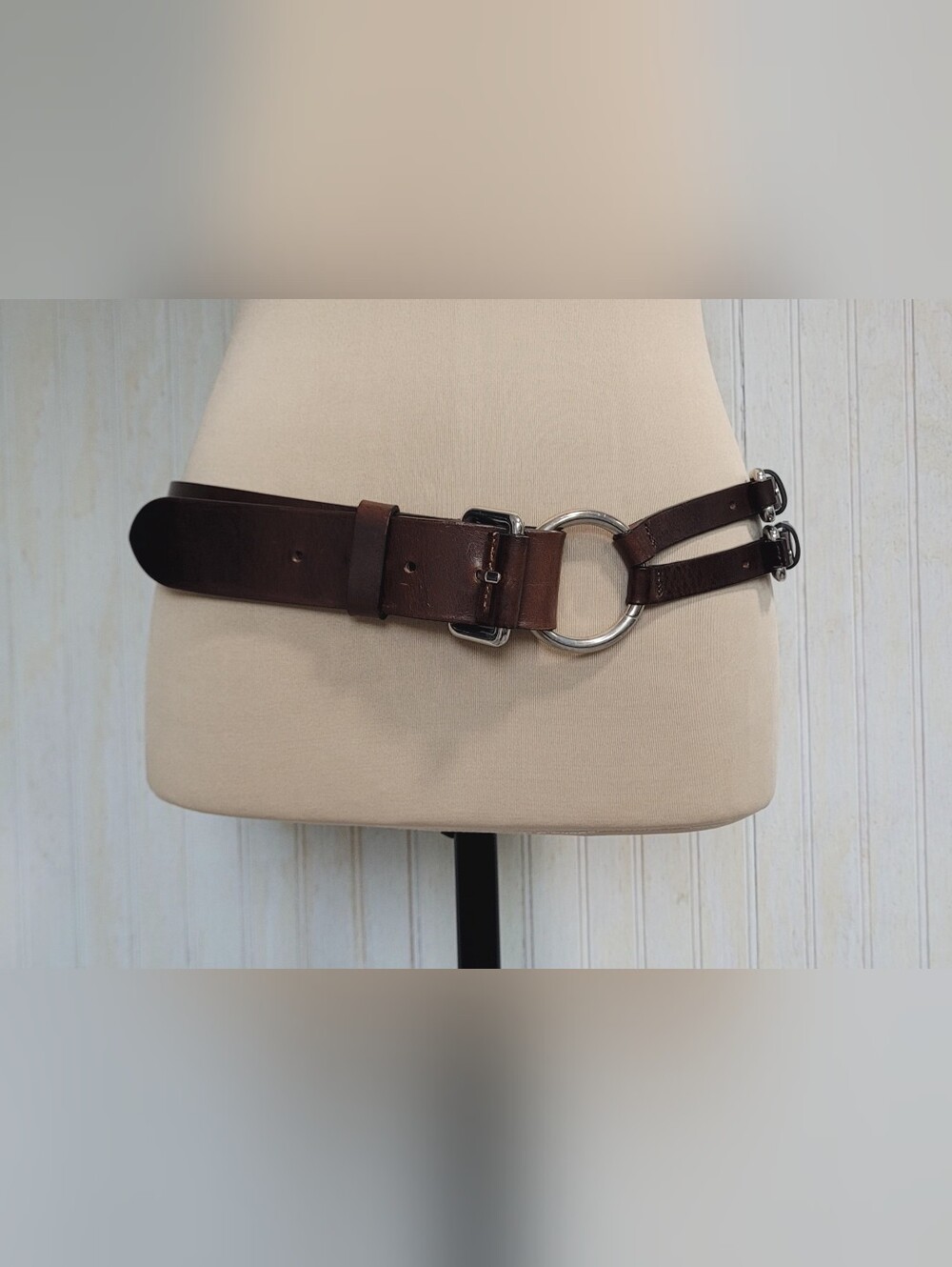 Weekend Max Mara Italian Leather O Ring Harness Belt L